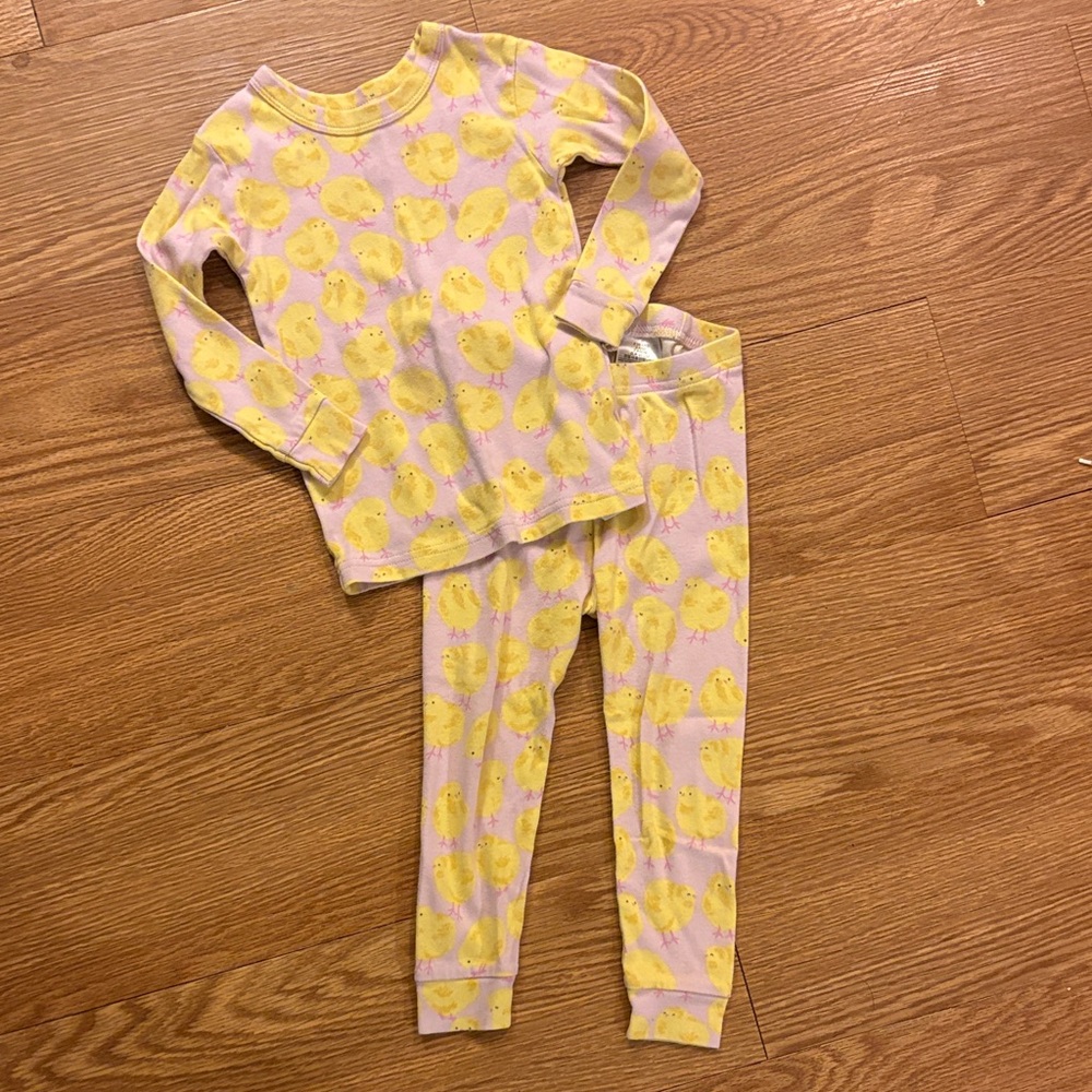 GAP Chick Print Toddler Pajama Set - Long Sleeve Top & Pants